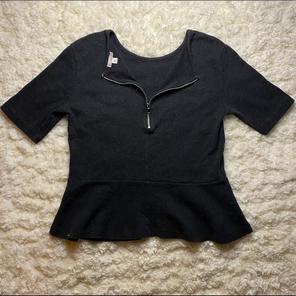 ☑️GAP GREY PEPLUM COTTON TOP!☑️ SIZE M - Picture 3 of 4